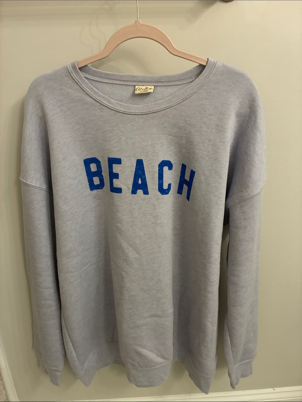 Lavender 'BEACH' Crewneck Sweatshirt - Oat Collective